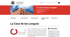 Desktop Screenshot of lacasadelaslenguas.uniovi.es