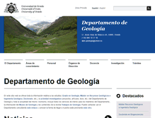 Tablet Screenshot of geol.uniovi.es