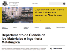 Tablet Screenshot of materiales.uniovi.es